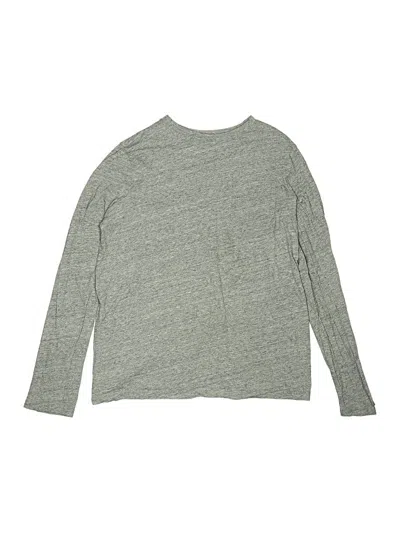 Pre-owned Lands' End Kids'  Long Sleeve T-shirt In Gray