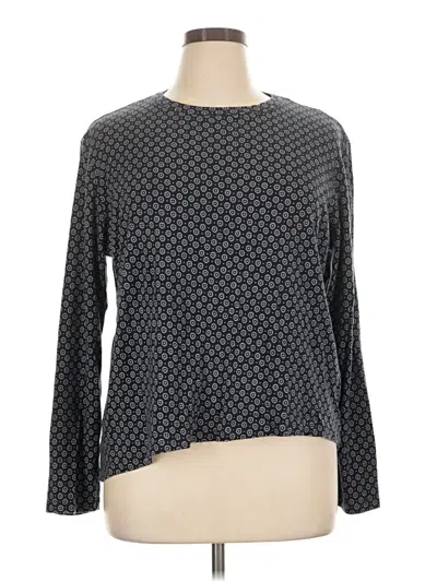 Pre-owned Lands' End Long Sleeve T-shirt In Gray