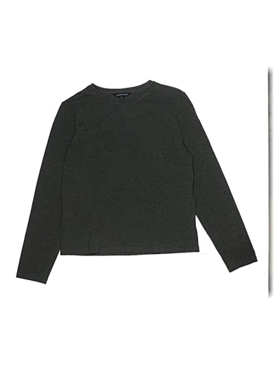 Pre-owned Lands' End Kids'  Long Sleeve T-shirt In Gray