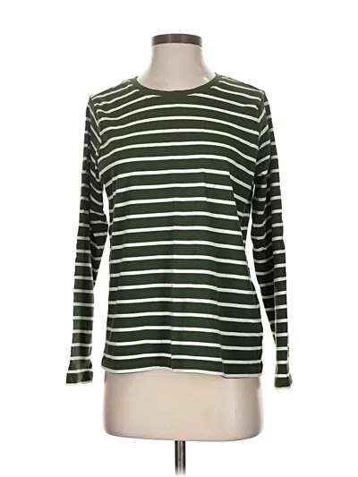 Pre-owned Lands' End Long Sleeve T-shirt In Green