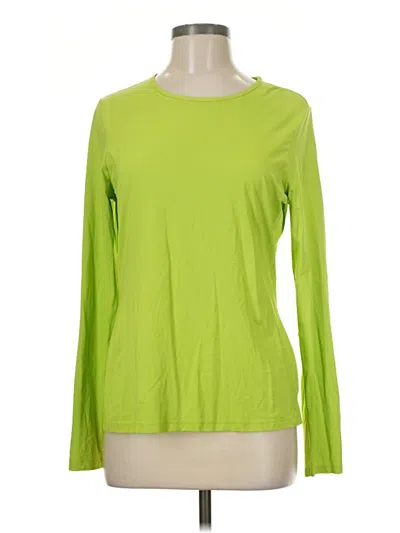 Pre-owned Lands' End Long Sleeve T-shirt In Green