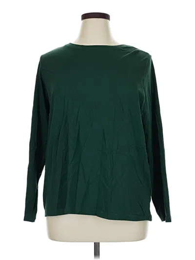 Pre-owned Lands' End Long Sleeve T-shirt In Green