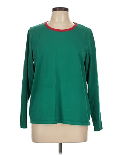 Pre-owned Lands' End Long Sleeve T-shirt In Green