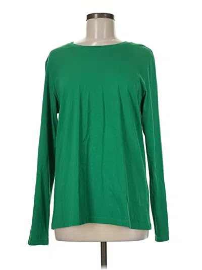 Pre-owned Lands' End Long Sleeve T-shirt In Green