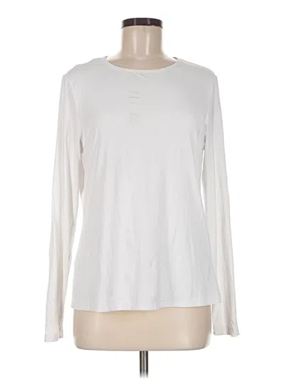 Pre-owned Lands' End Long Sleeve T-shirt In Ivory