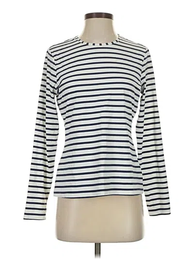 Pre-owned Lands' End Long Sleeve T-shirt In Ivory