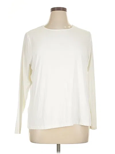 Pre-owned Lands' End Long Sleeve T-shirt In Ivory