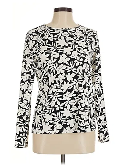Pre-owned Lands' End Long Sleeve T-shirt In Ivory