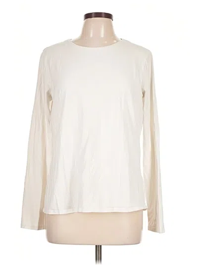 Pre-owned Lands' End Long Sleeve T-shirt In Ivory