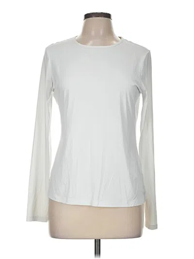 Pre-owned Lands' End Long Sleeve T-shirt In Ivory