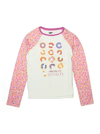 Pre-owned Lands' End Kids'  Long Sleeve T-shirt In Ivory