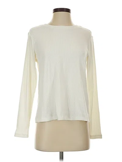 Pre-owned Lands' End Long Sleeve T-shirt In Ivory