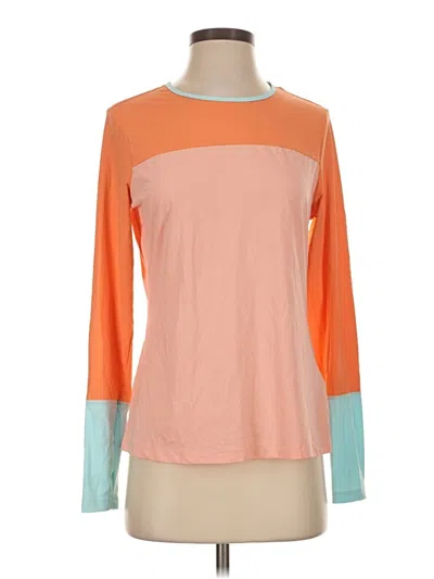 Pre-owned Lands' End Long Sleeve T-shirt In Orange