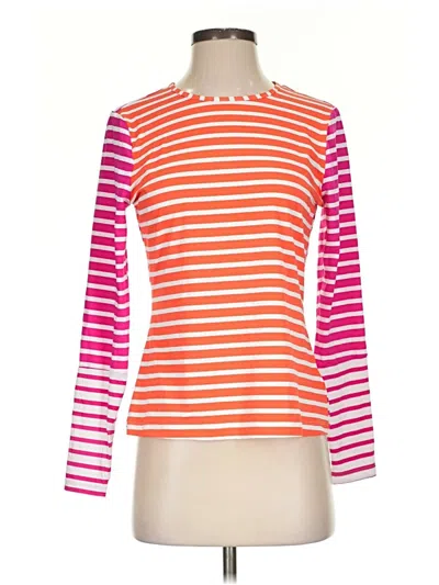 Pre-owned Lands' End Long Sleeve T-shirt In Pink