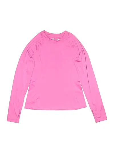 Pre-owned Lands' End Kids'  Long Sleeve T-shirt In Pink