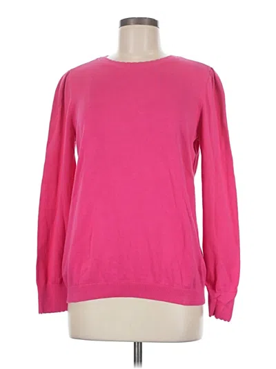 Pre-owned Lands' End Long Sleeve T-shirt In Pink