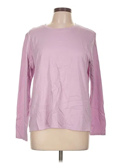 Pre-owned Lands' End Long Sleeve T-shirt In Pink