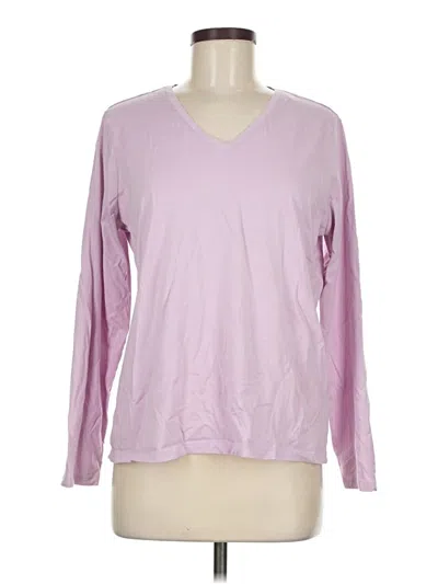 Pre-owned Lands' End Long Sleeve T-shirt In Purple