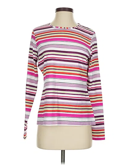 Pre-owned Lands' End Long Sleeve T-shirt In Purple