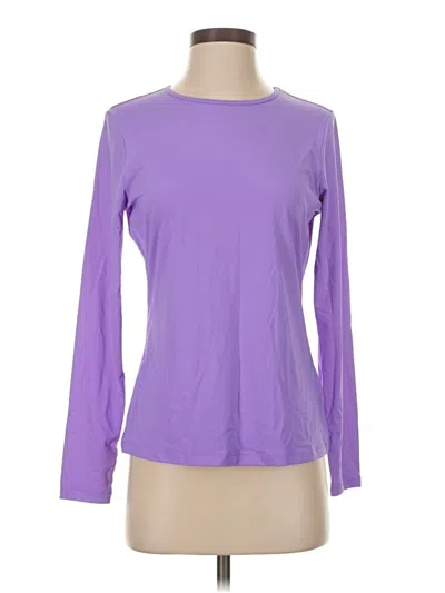 Pre-owned Lands' End Long Sleeve T-shirt In Purple