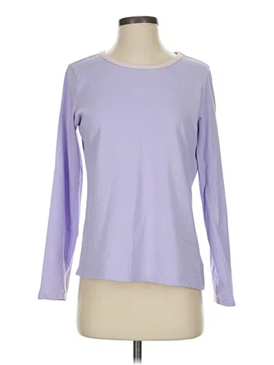 Pre-owned Lands' End Long Sleeve T-shirt In Purple