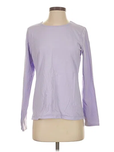Pre-owned Lands' End Long Sleeve T-shirt In Purple