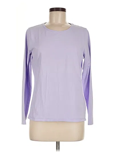 Pre-owned Lands' End Long Sleeve T-shirt In Purple