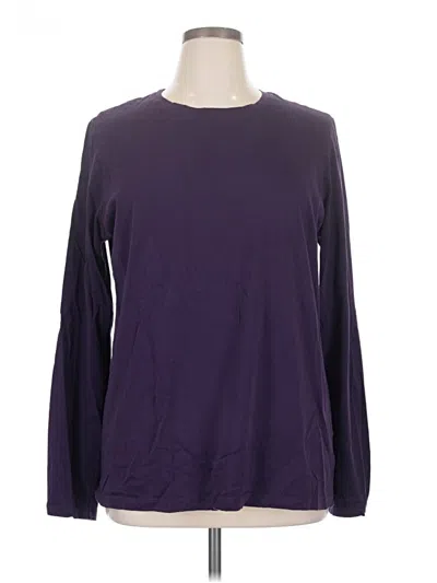 Pre-owned Lands' End Long Sleeve T-shirt In Purple