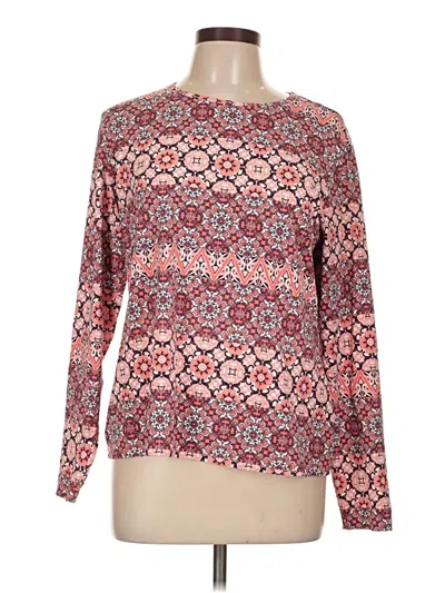 Pre-owned Lands' End Long Sleeve T-shirt In Red