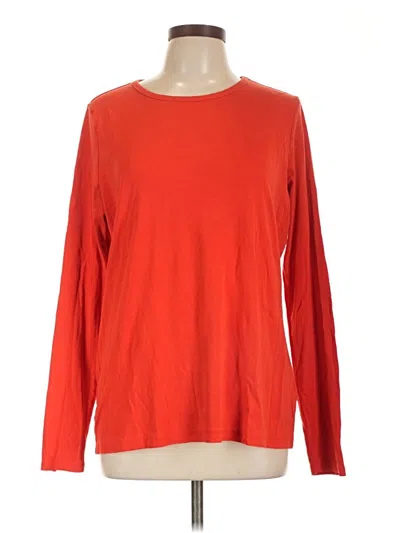 Pre-owned Lands' End Long Sleeve T-shirt In Red