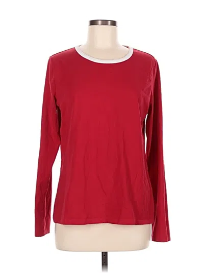 Pre-owned Lands' End Long Sleeve T-shirt In Red