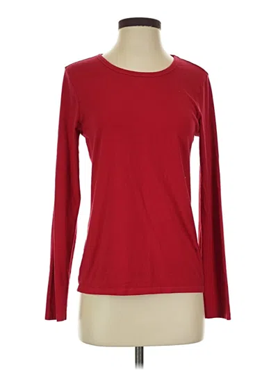 Pre-owned Lands' End Long Sleeve T-shirt In Red