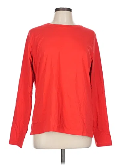 Pre-owned Lands' End Long Sleeve T-shirt In Red