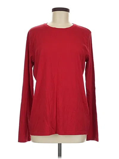 Pre-owned Lands' End Long Sleeve T-shirt In Red