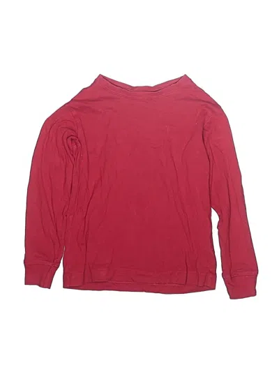 Pre-owned Lands' End Kids'  Long Sleeve T-shirt In Red