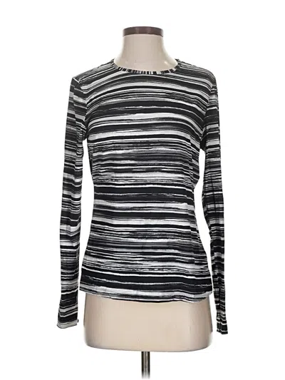 Pre-owned Lands' End Long Sleeve T-shirt In Silver