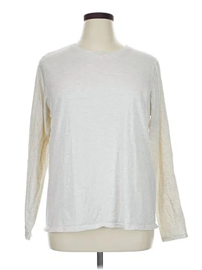 Pre-owned Lands' End Long Sleeve T-shirt In Silver