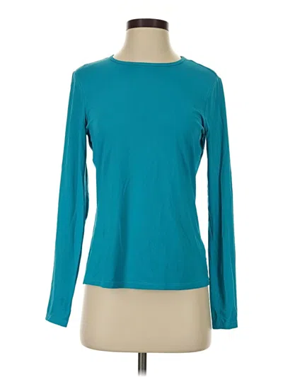 Pre-owned Lands' End Long Sleeve T-shirt In Teal