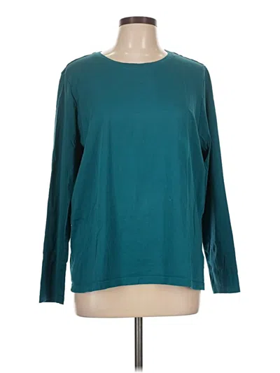Pre-owned Lands' End Long Sleeve T-shirt In Teal