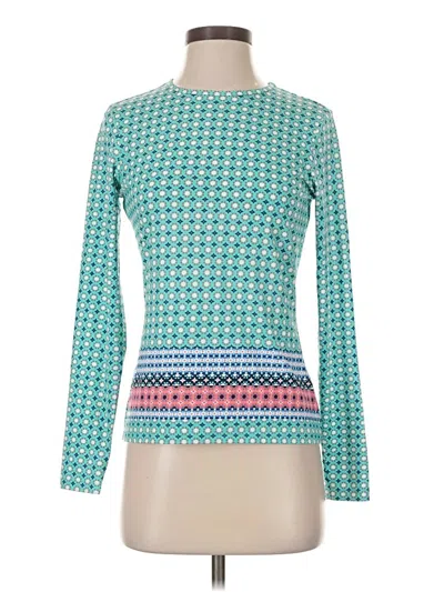 Pre-owned Lands' End Long Sleeve T-shirt In Teal
