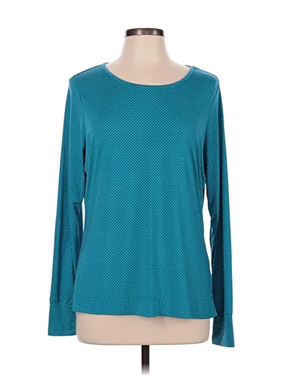 Pre-owned Lands' End Long Sleeve T-shirt In Teal