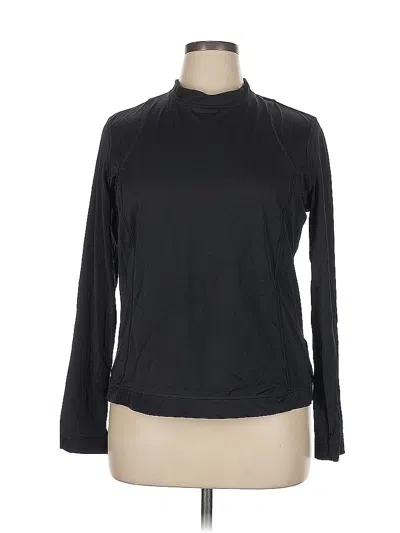 Pre-owned Lands' End Long Sleeve Turtleneck In Black