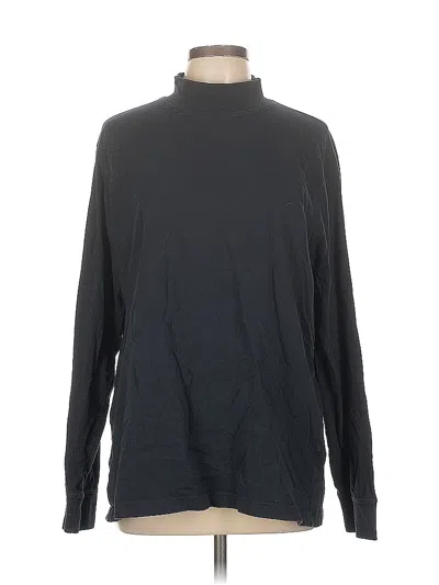 Pre-owned Lands' End Long Sleeve Turtleneck In Black