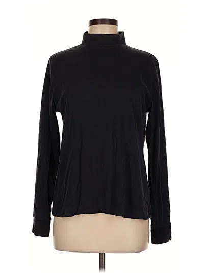 Pre-owned Lands' End Long Sleeve Turtleneck In Black