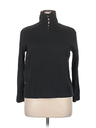 Pre-owned Lands' End Long Sleeve Turtleneck In Black