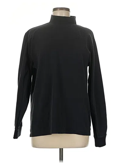 Pre-owned Lands' End Long Sleeve Turtleneck In Black