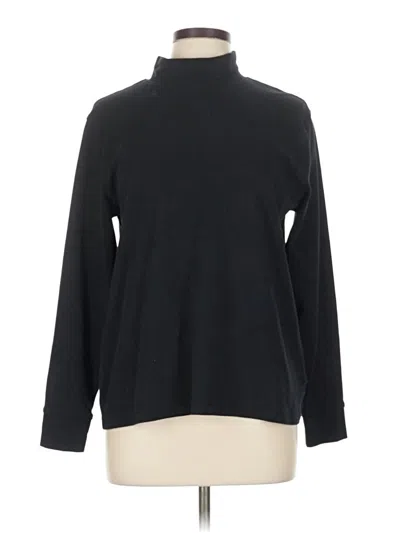 Pre-owned Lands' End Long Sleeve Turtleneck In Black