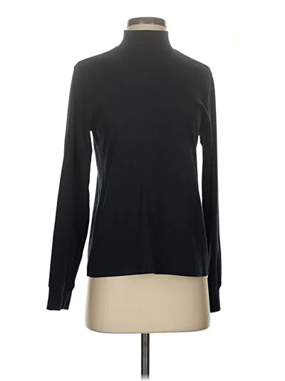 Pre-owned Lands' End Long Sleeve Turtleneck In Black