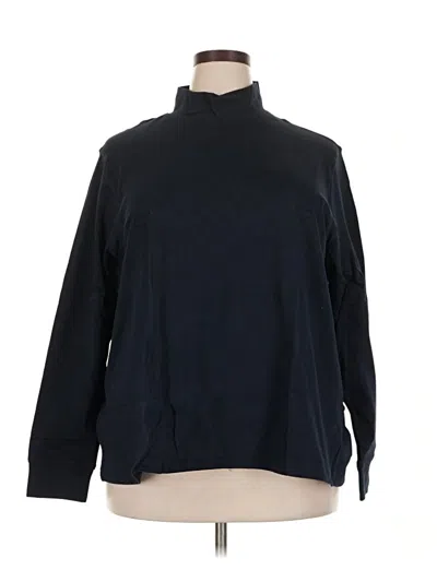 Pre-owned Lands' End Long Sleeve Turtleneck In Black