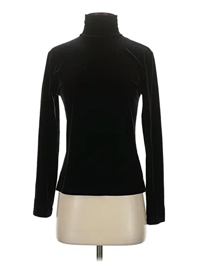 Pre-owned Lands' End Long Sleeve Turtleneck In Black